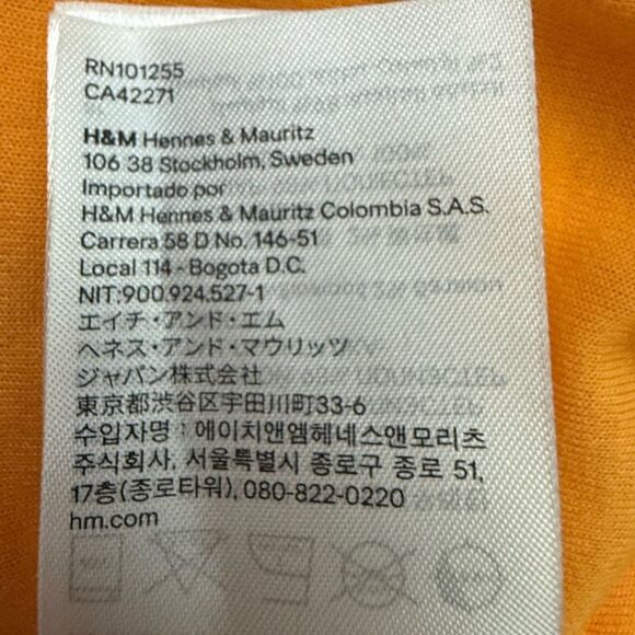 H&M Divided Orange Off-Shoulder Crop Top Size Small Like New Trendy 🌸 - Picture 9 of 9